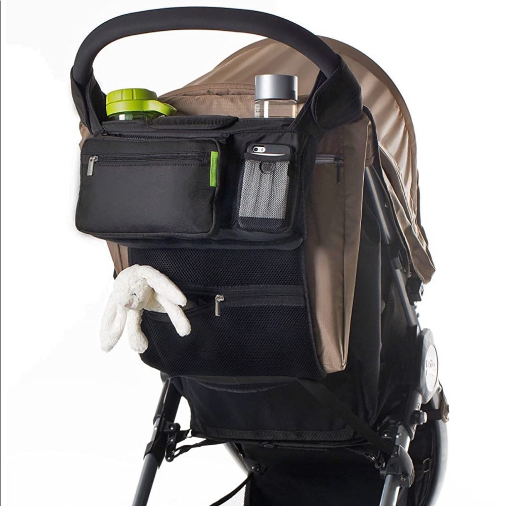 On the go stroller organizer black universal fit